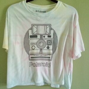 Womans L Polaroid Soft Tiedye Tee Lightweight Fun Summery Relaxed Fit